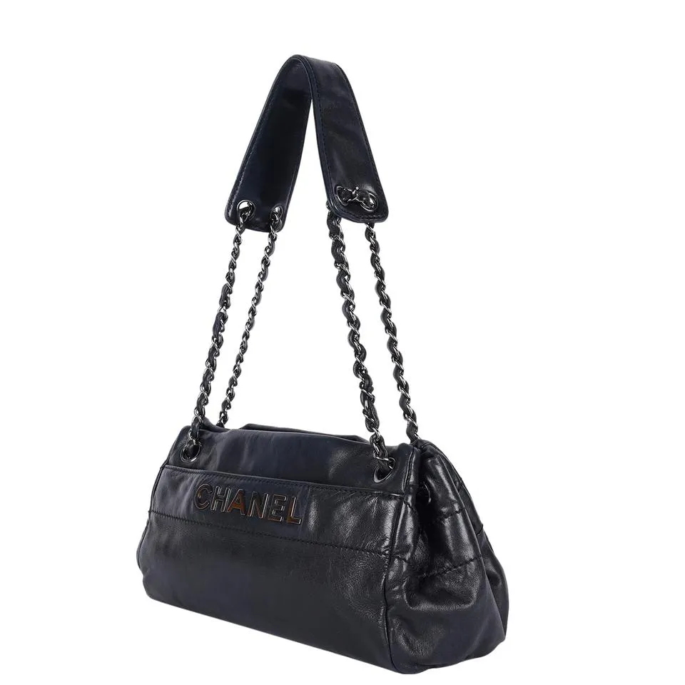 Lambskin Leather Front Flap Shoulder Bag