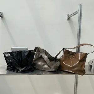 Large Capacity Texture Western Style Wide Strap Shoulder Bags