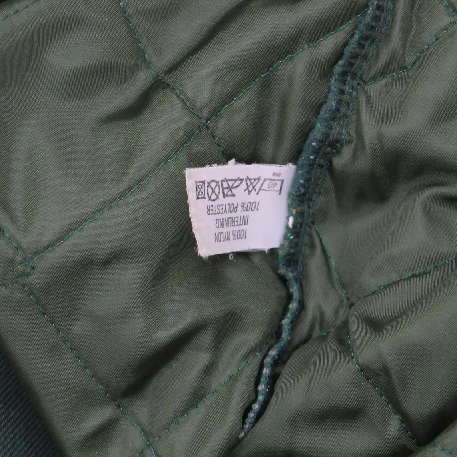 Lavenham Mens Vintage England Quilted Nylon Coat Jacket Green See Measurements