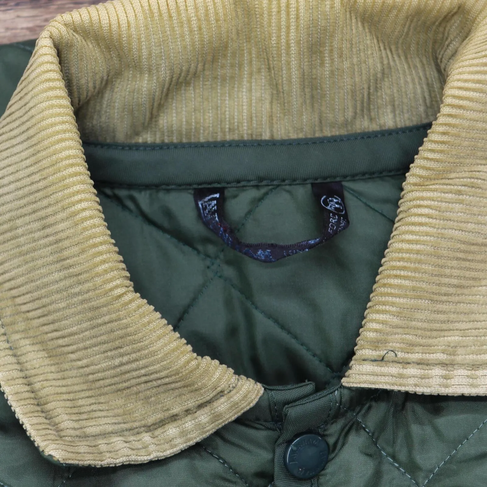 Lavenham Mens Vintage England Quilted Nylon Coat Jacket Green See Measurements