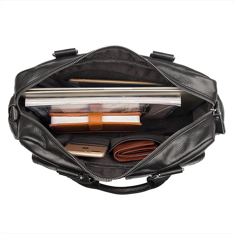 Leather Laptop Bags For Men, Full Grain Leather Briefcases