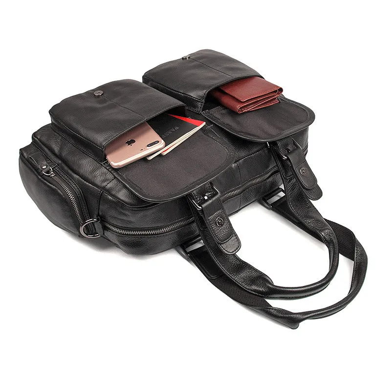 Leather Laptop Bags For Men, Full Grain Leather Briefcases