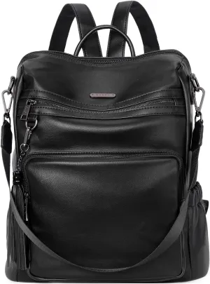 Leather Travel Backpack for Women, Fashion Designer Shoulder Bags with Tassel