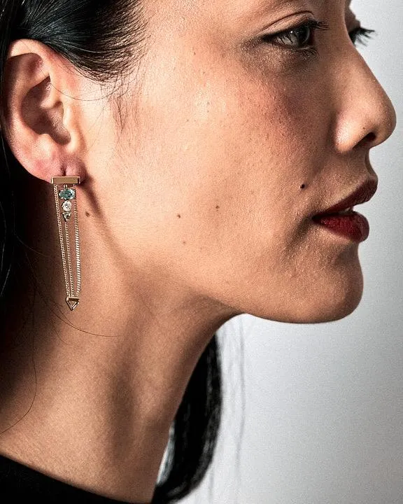 Levitate Trio Earring Tourmaline- One Of A Kind