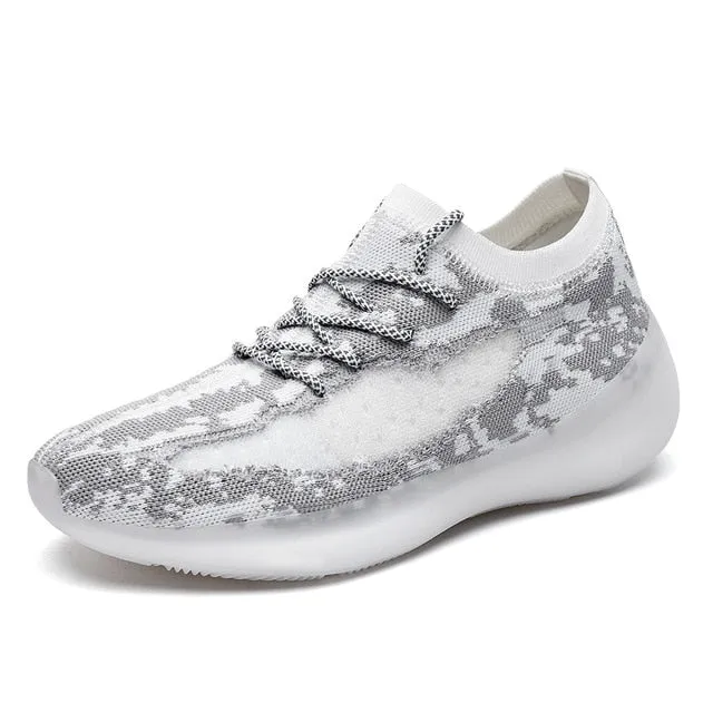 Light Running Shoes Men Summer Mesh SneakerWhite Shoes Men's Sock Sneaker Air Sport Shoes Black Breatheable Footwear Spring