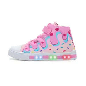 Light Up High Top Canvas Kids Sneakers