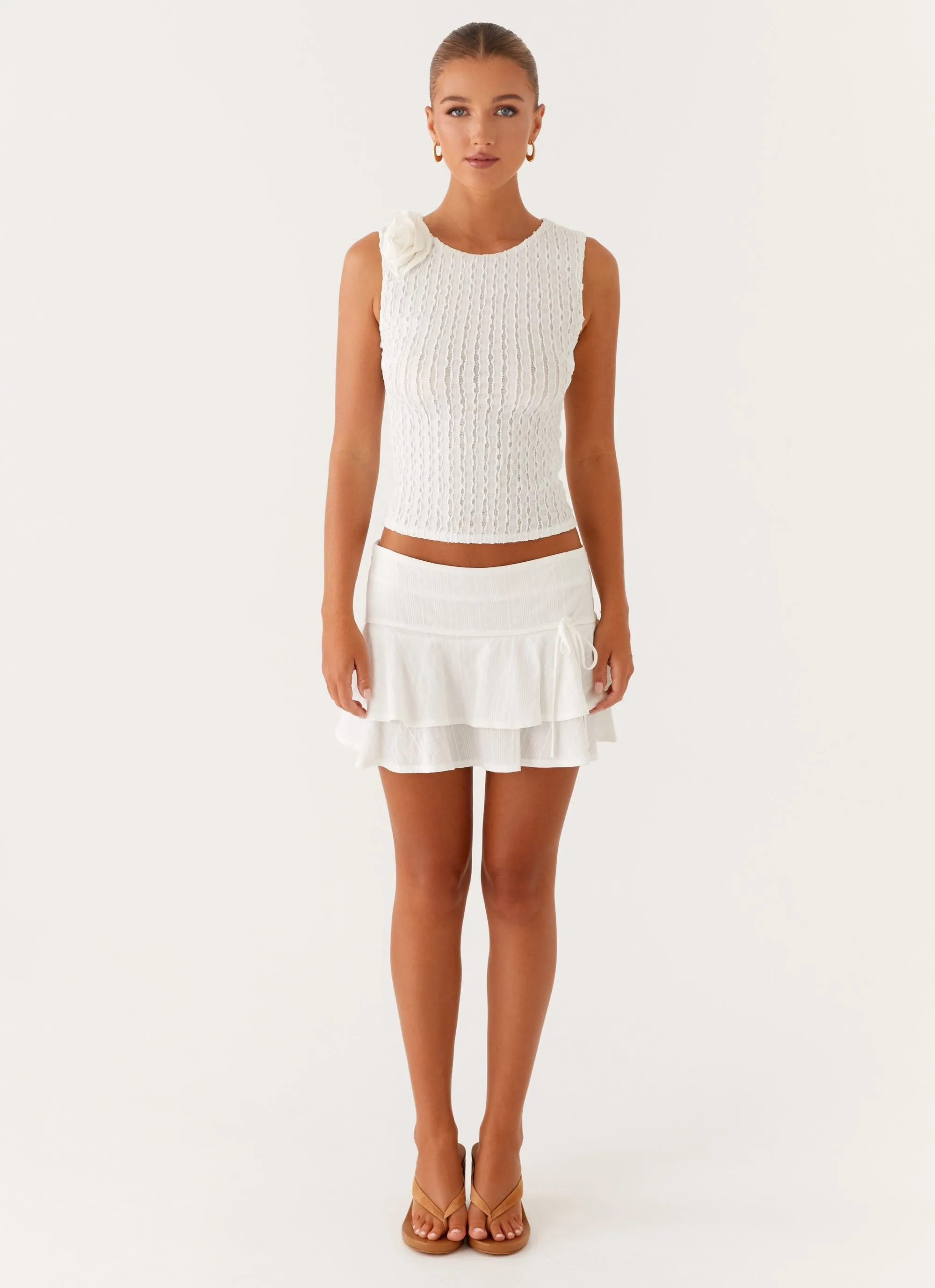 Lisbon Mini Skirt - White