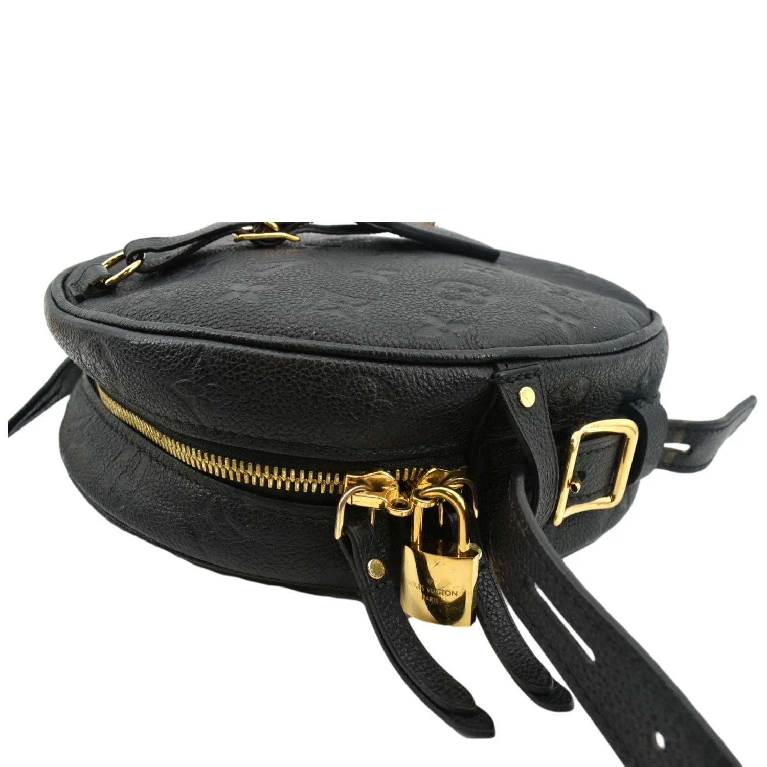 LOUIS VUITTON Boite Chapeau Souple MM Monogram Empreinte Shoulder Bag Black