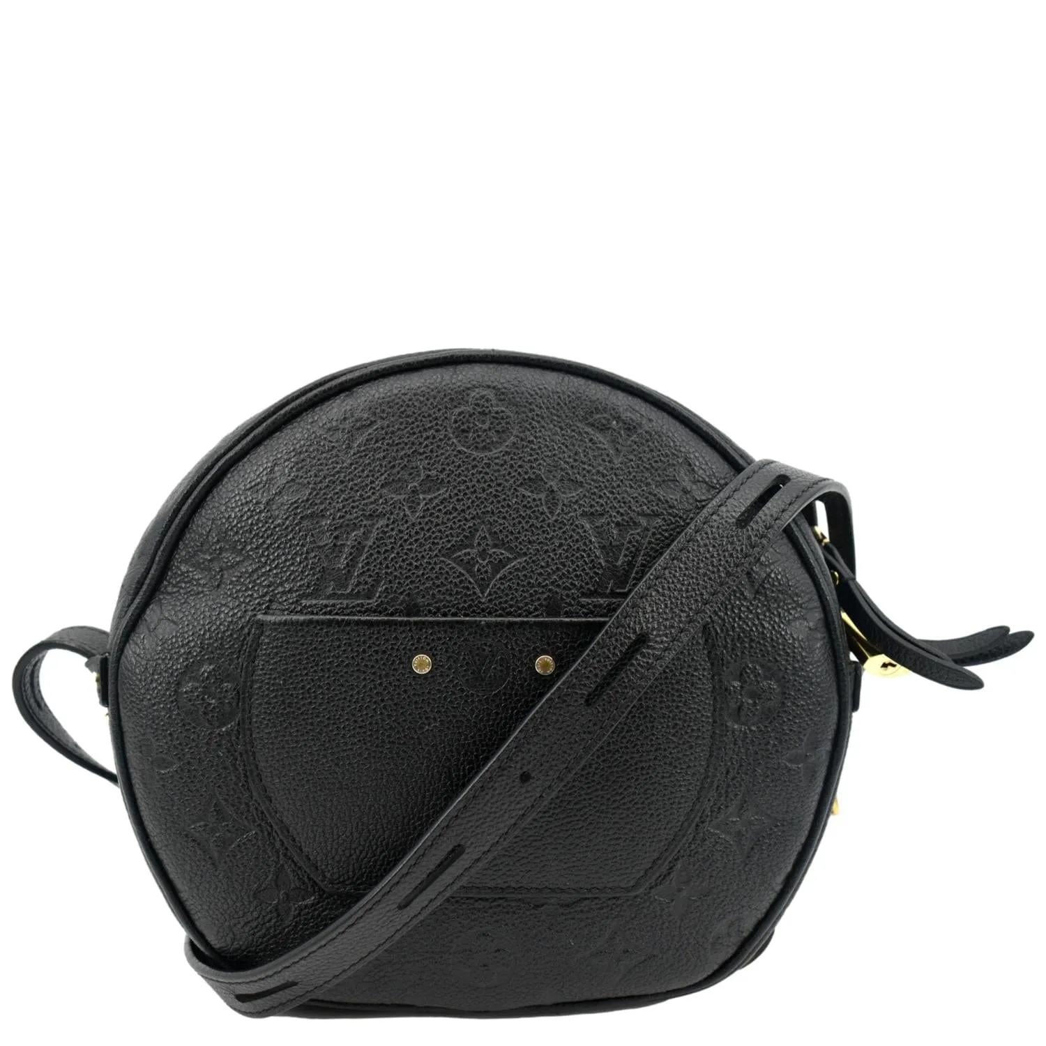 LOUIS VUITTON Boite Chapeau Souple MM Monogram Empreinte Shoulder Bag Black