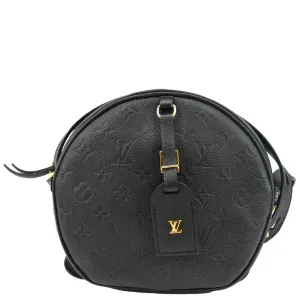 LOUIS VUITTON Boite Chapeau Souple MM Monogram Empreinte Shoulder Bag Black