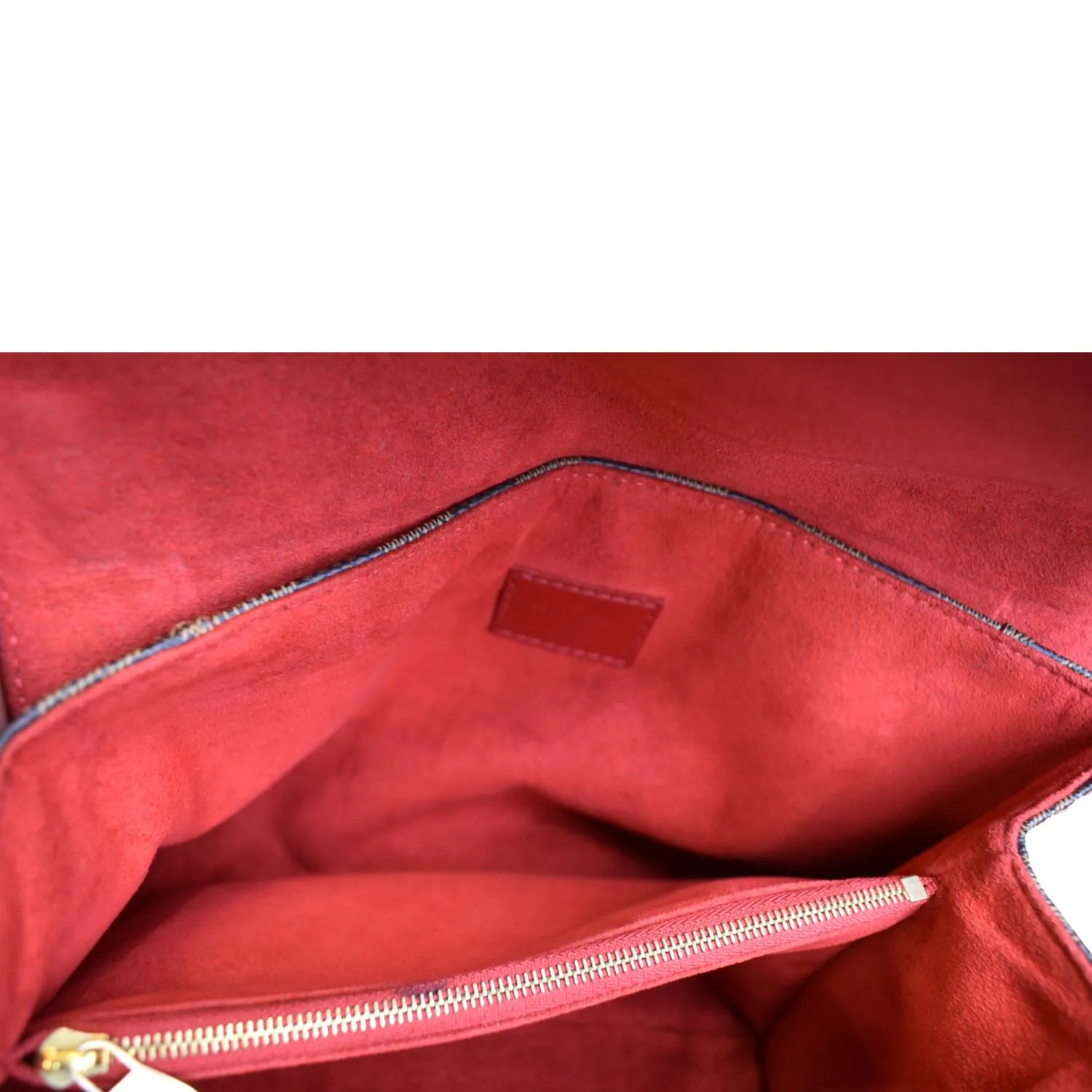 LOUIS VUITTON Caissa Chain Damier Ebene Clutch Shoulder Bag Brown