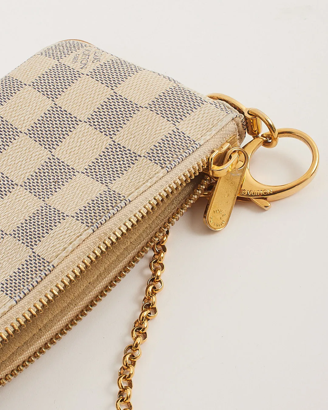 Louis Vuitton Damier Azur Pochette Chain Bag