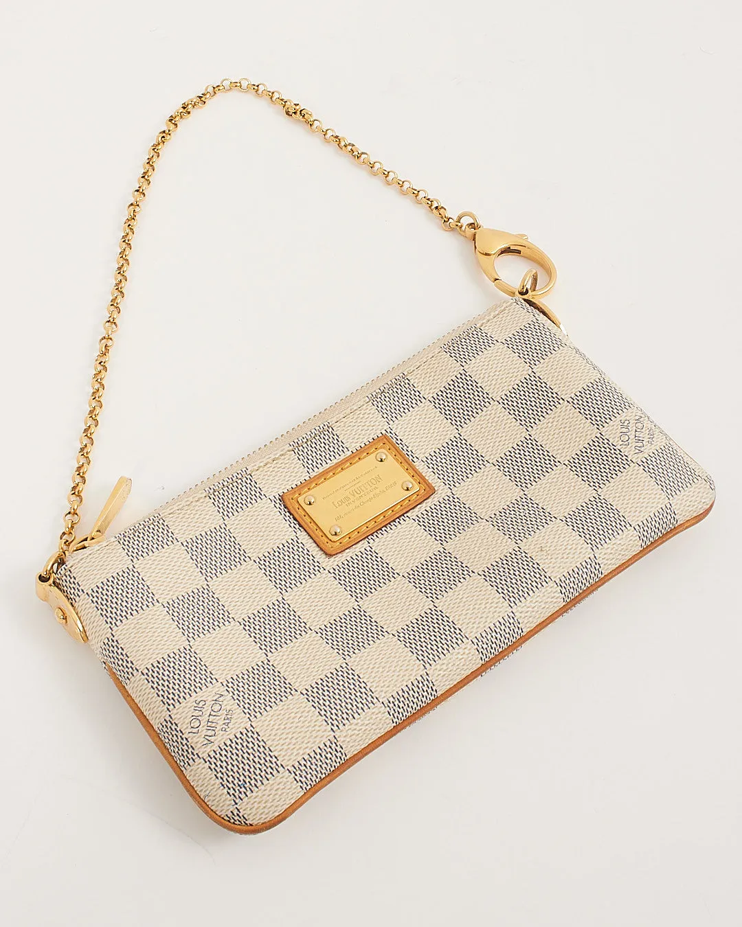 Louis Vuitton Damier Azur Pochette Chain Bag