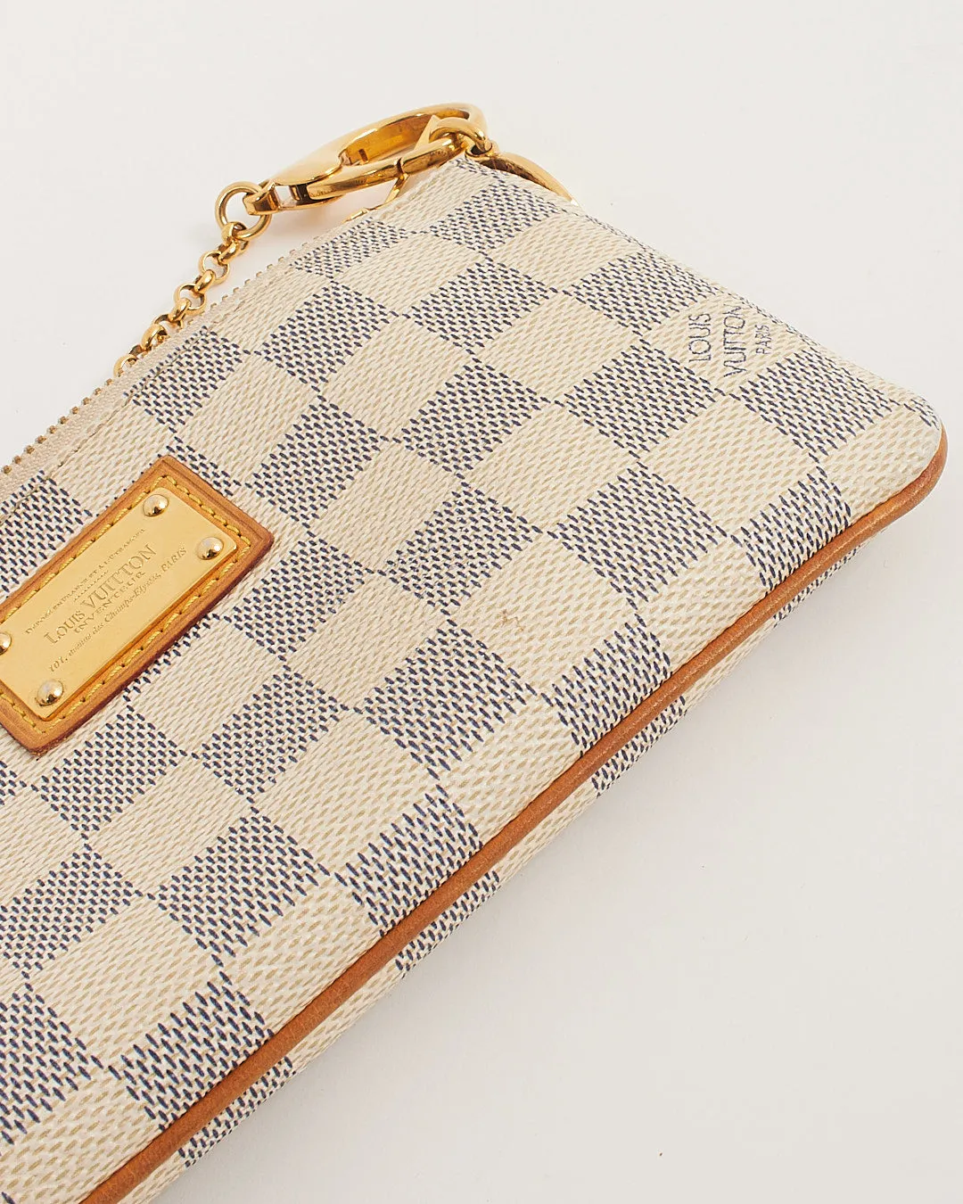 Louis Vuitton Damier Azur Pochette Chain Bag
