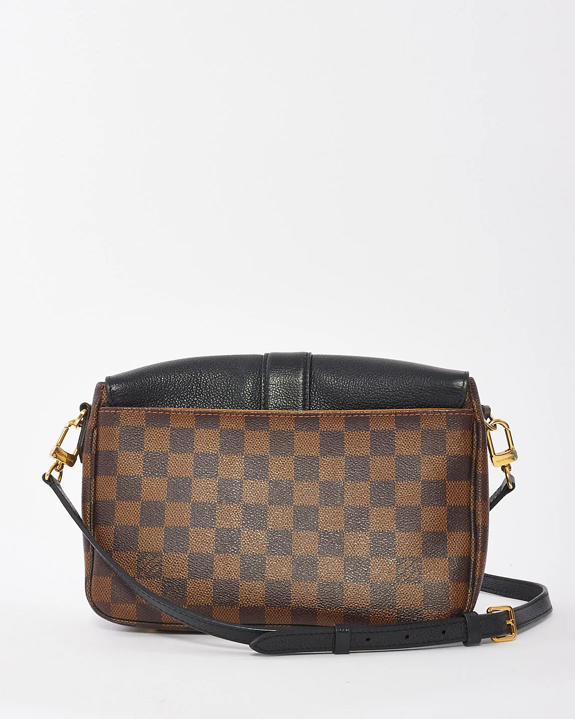 Louis Vuitton Damier Ebene & Black Leather Clapton Crossbody Bag PM