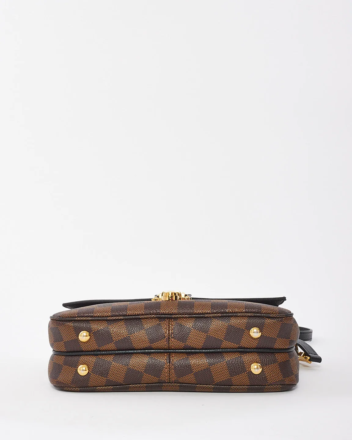 Louis Vuitton Damier Ebene & Black Leather Clapton Crossbody Bag PM