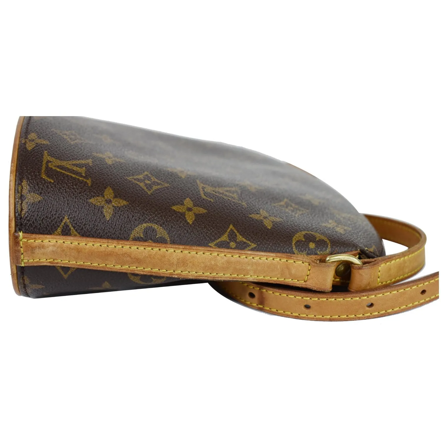 LOUIS VUITTON Drouot Monogram Canvas Shoulder Crossbody Bag Brown