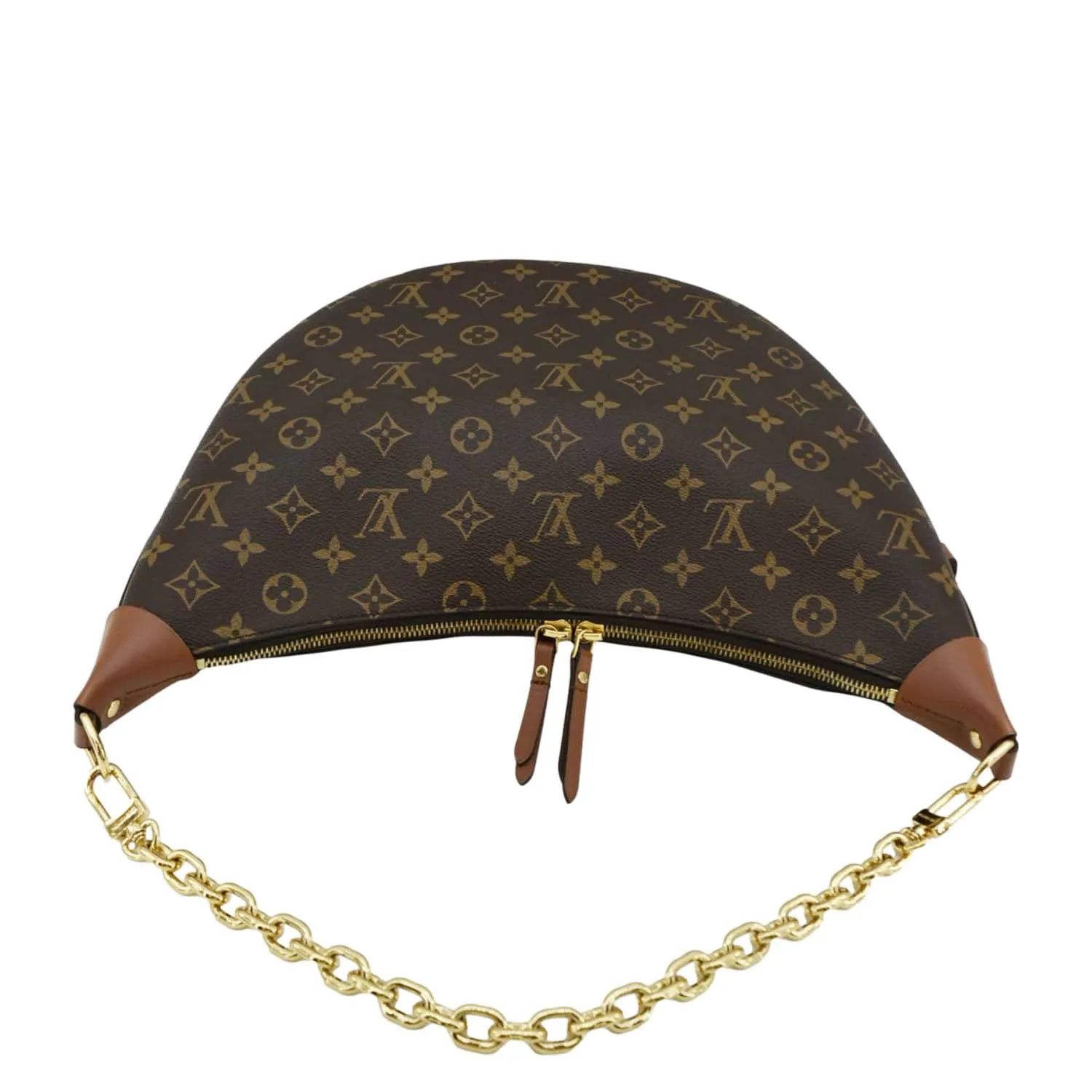 LOUIS VUITTON Loop Reverse Monogram Canvas Shoulder Bag Brown