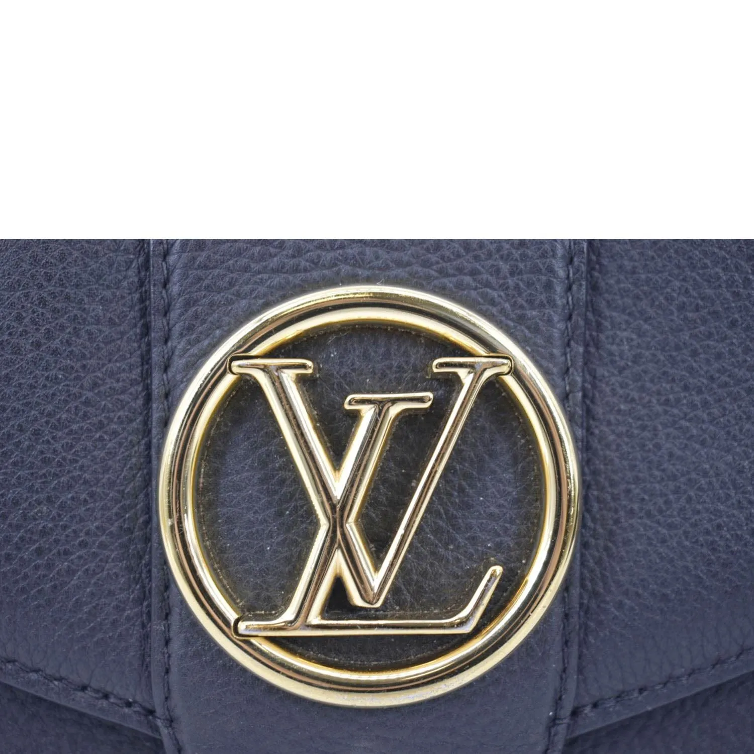 LOUIS VUITTON LV Pont 9 Soft MM Calfskin Leather Shoulder Bag Noir