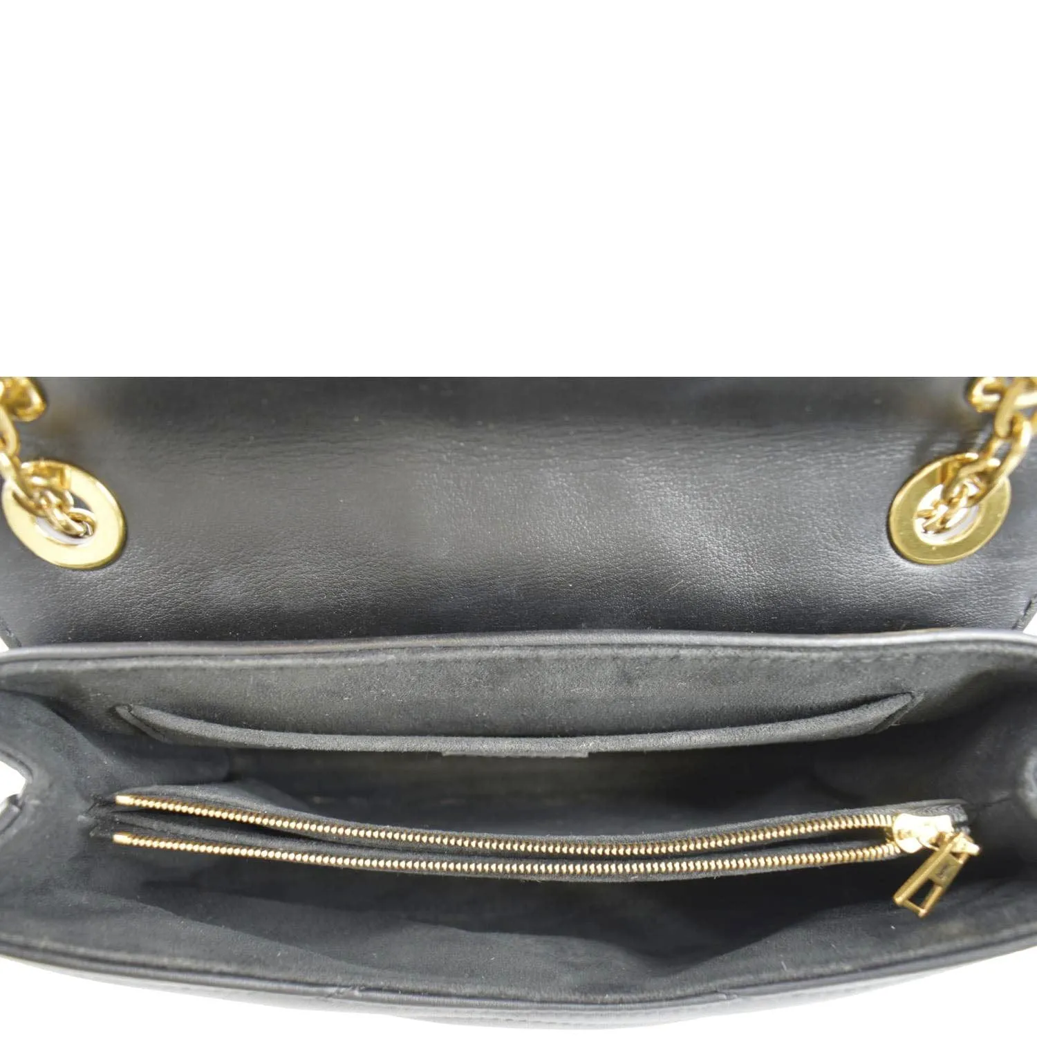 LOUIS VUITTON New Wave Chain MM Calfskin Leather Shoulder Bag Black
