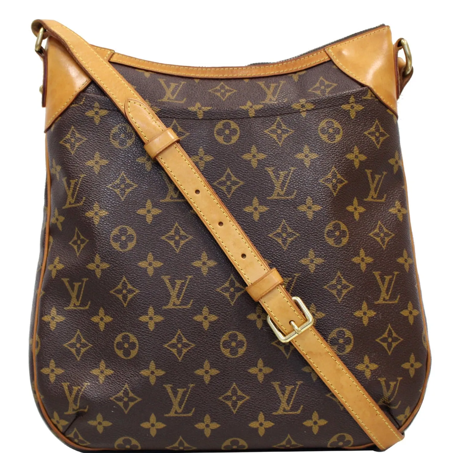 LOUIS VUITTON Odeon MM Monogram Canvas Shoulder Bag Brown
