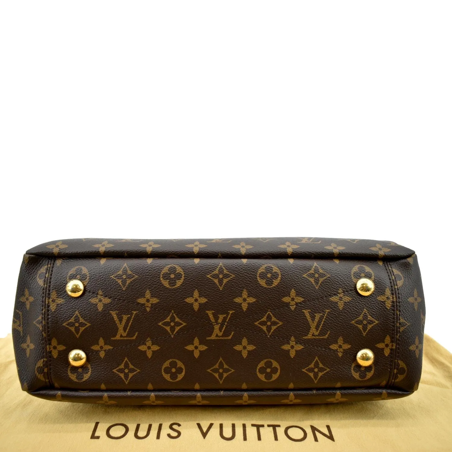 LOUIS VUITTON Pallas Shopper Chain Monogram Canvas Shoulder Bag Brown