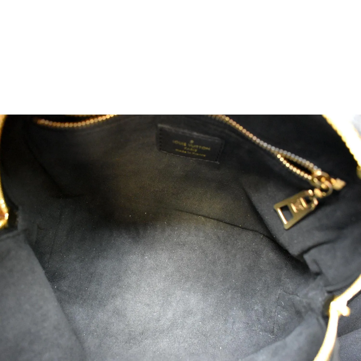 LOUIS VUITTON Petite Malle Souple Monogram Empreinte Shoulder Bag Black