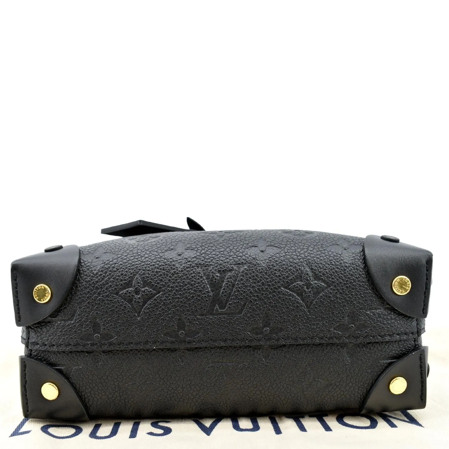 LOUIS VUITTON Petite Malle Souple Monogram Empreinte Shoulder Bag Black