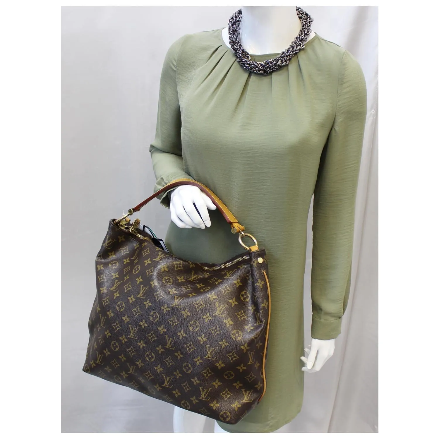 LOUIS VUITTON Sully MM Monogram Canvas Shoulder Bag