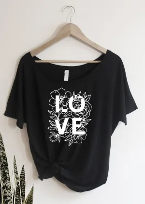 LOVE, Floral - Off the Shoulder