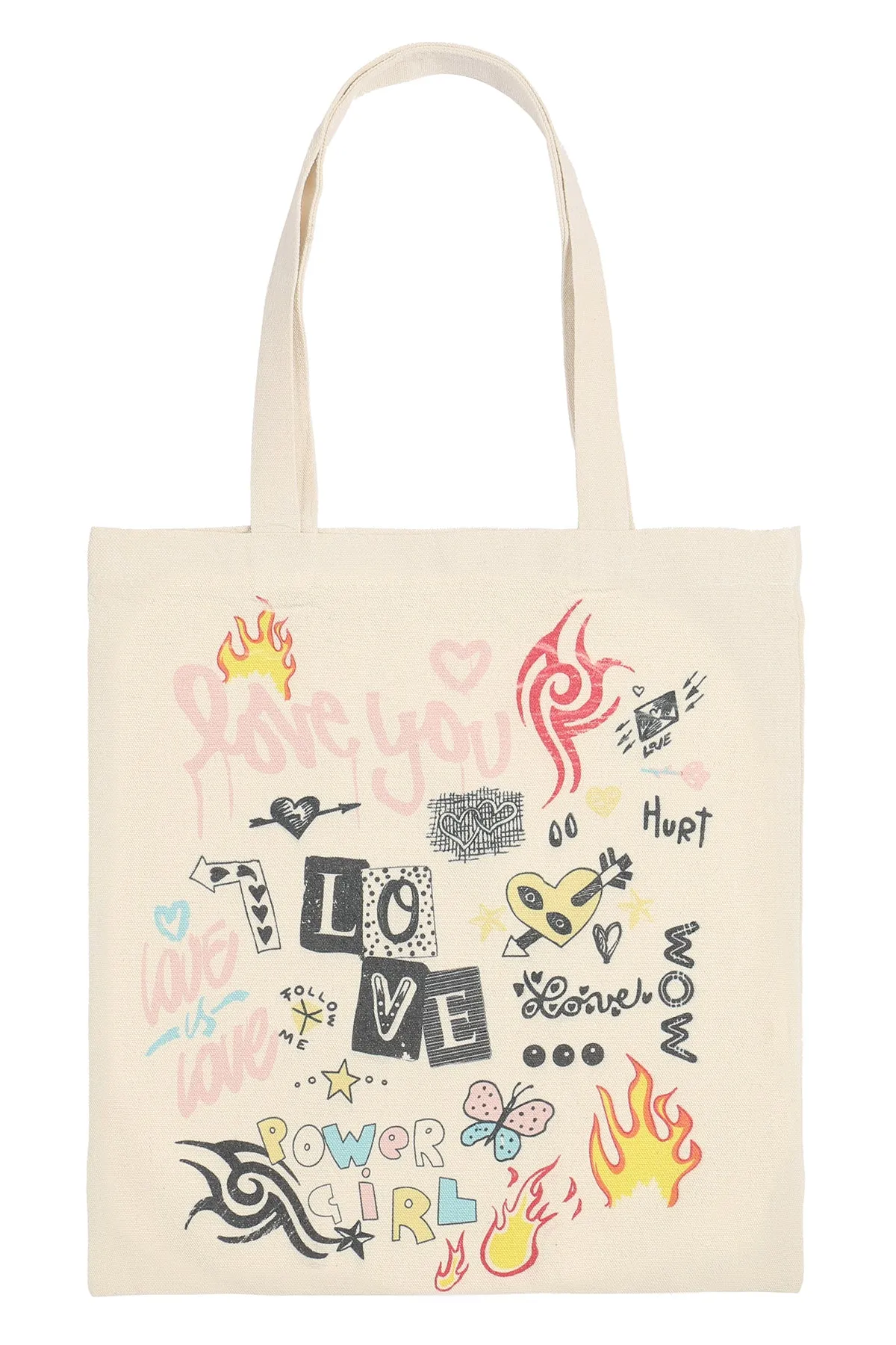 LOVE MINIMALIST PRINT TOTE BAG