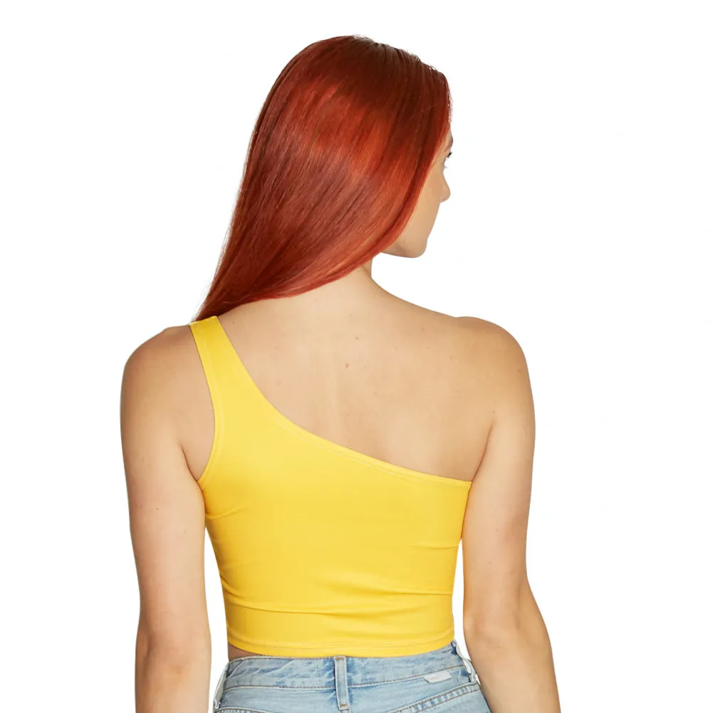 LSU Yellow One Shoulder Top