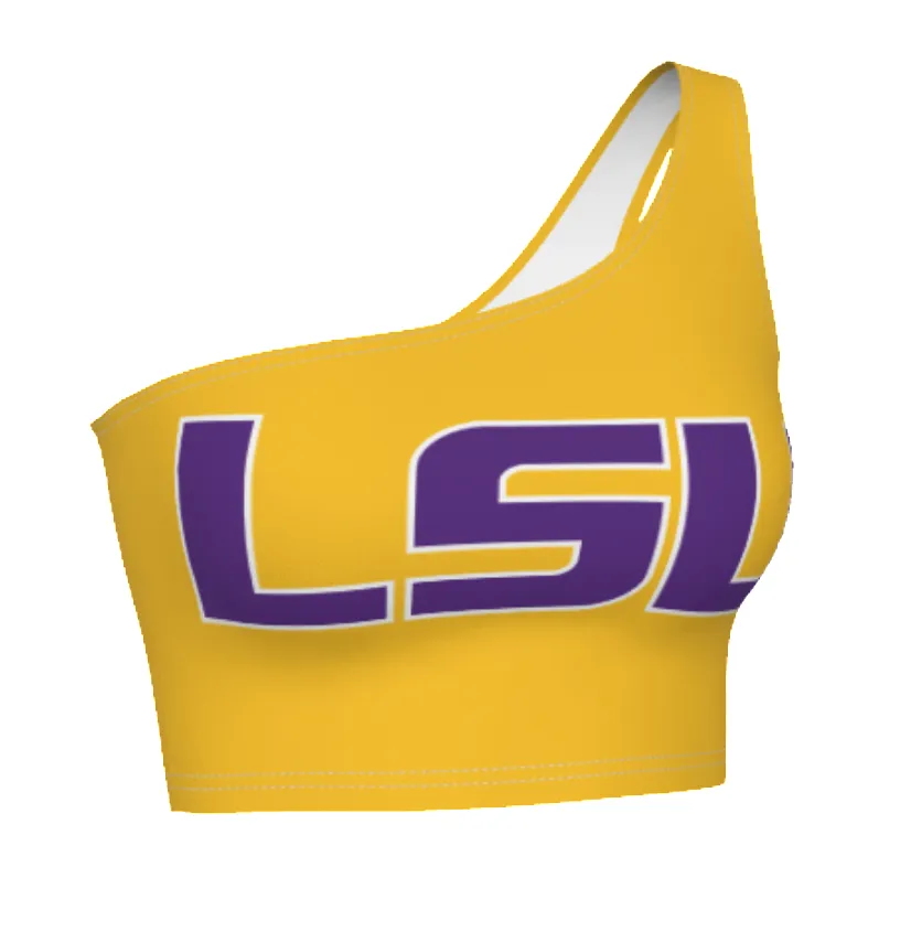 LSU Yellow One Shoulder Top