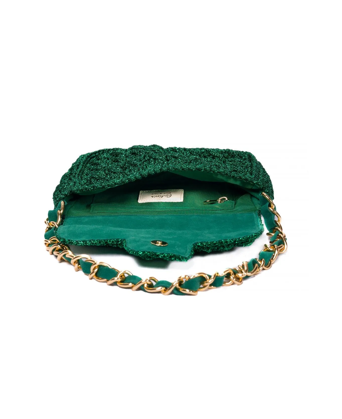 Lucrezia crochet bag Green lurex
