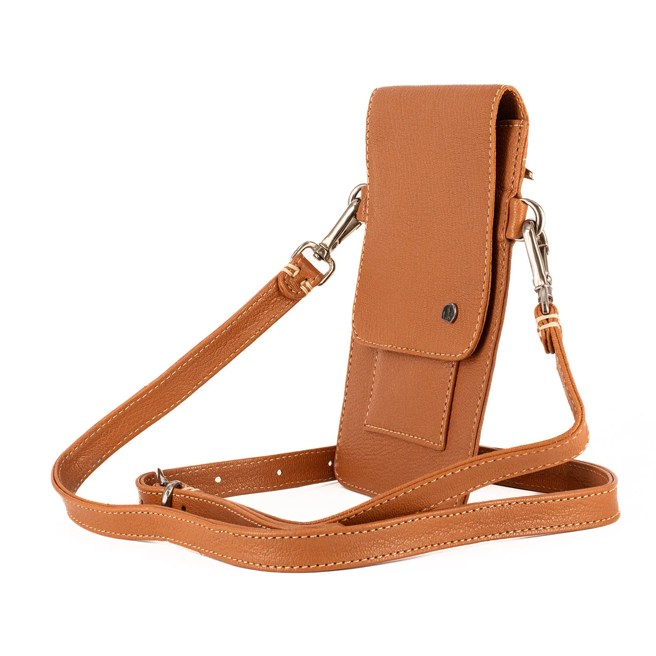 Lupita : Ladies Leather Crossbody Purse in Oak Cayak
