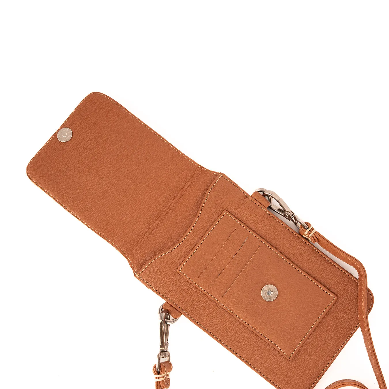 Lupita : Ladies Leather Crossbody Purse in Oak Cayak