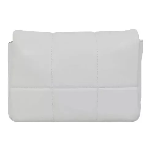 Luxe Quilted Chain Shoulder Bag (White)