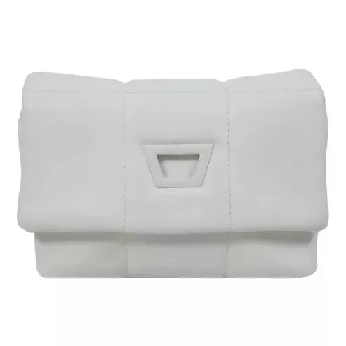 Luxe Quilted Chain Shoulder Bag (White)