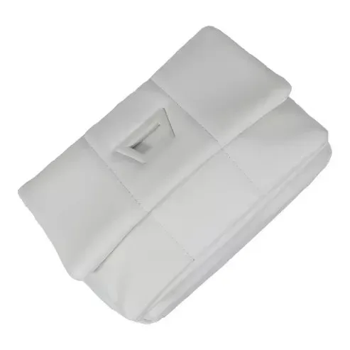 Luxe Quilted Chain Shoulder Bag (White)