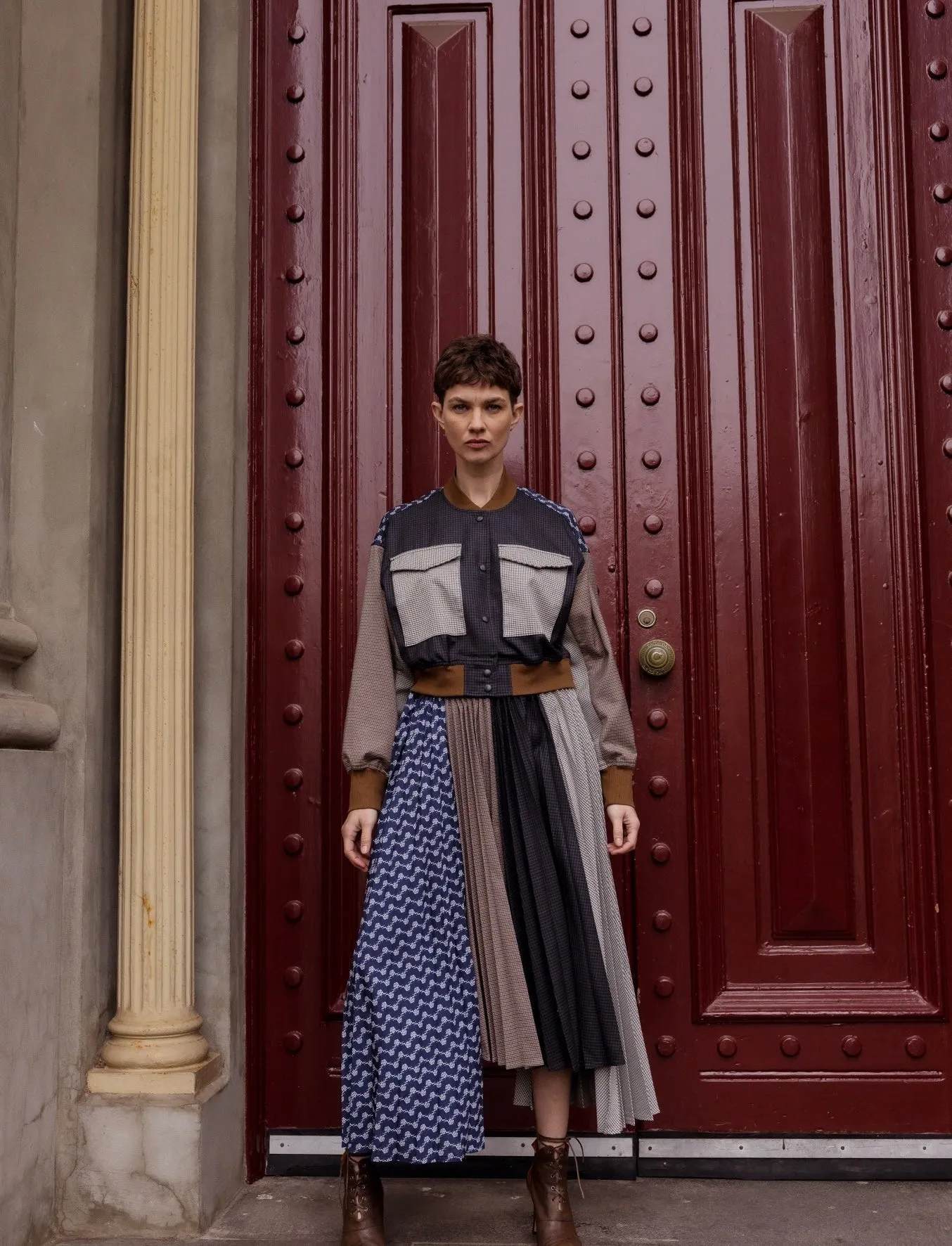 M.A Dainty II BUNRAP Skirt - Check Combo