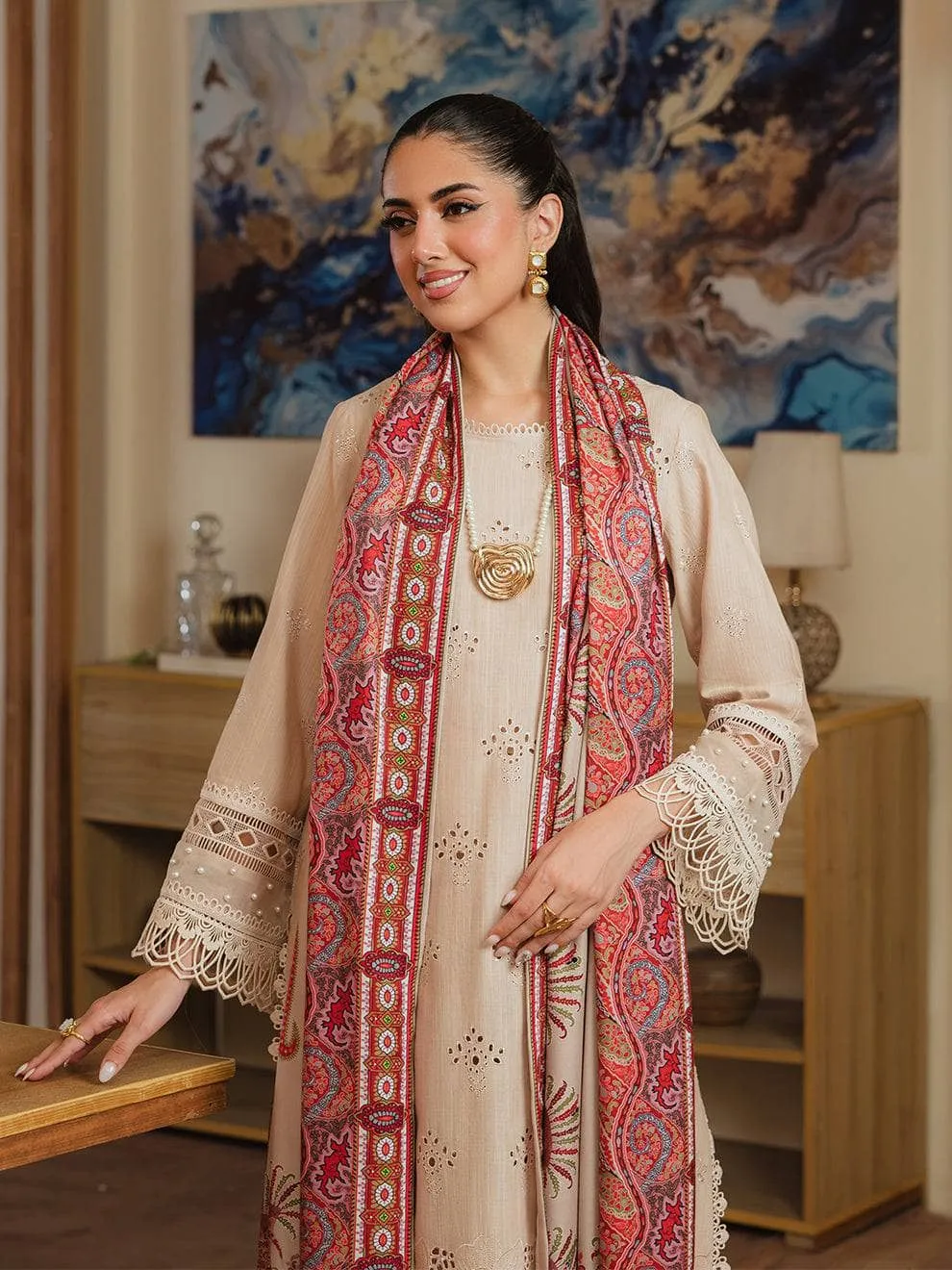 Mahnur Khaddar Silk Wool Shawls