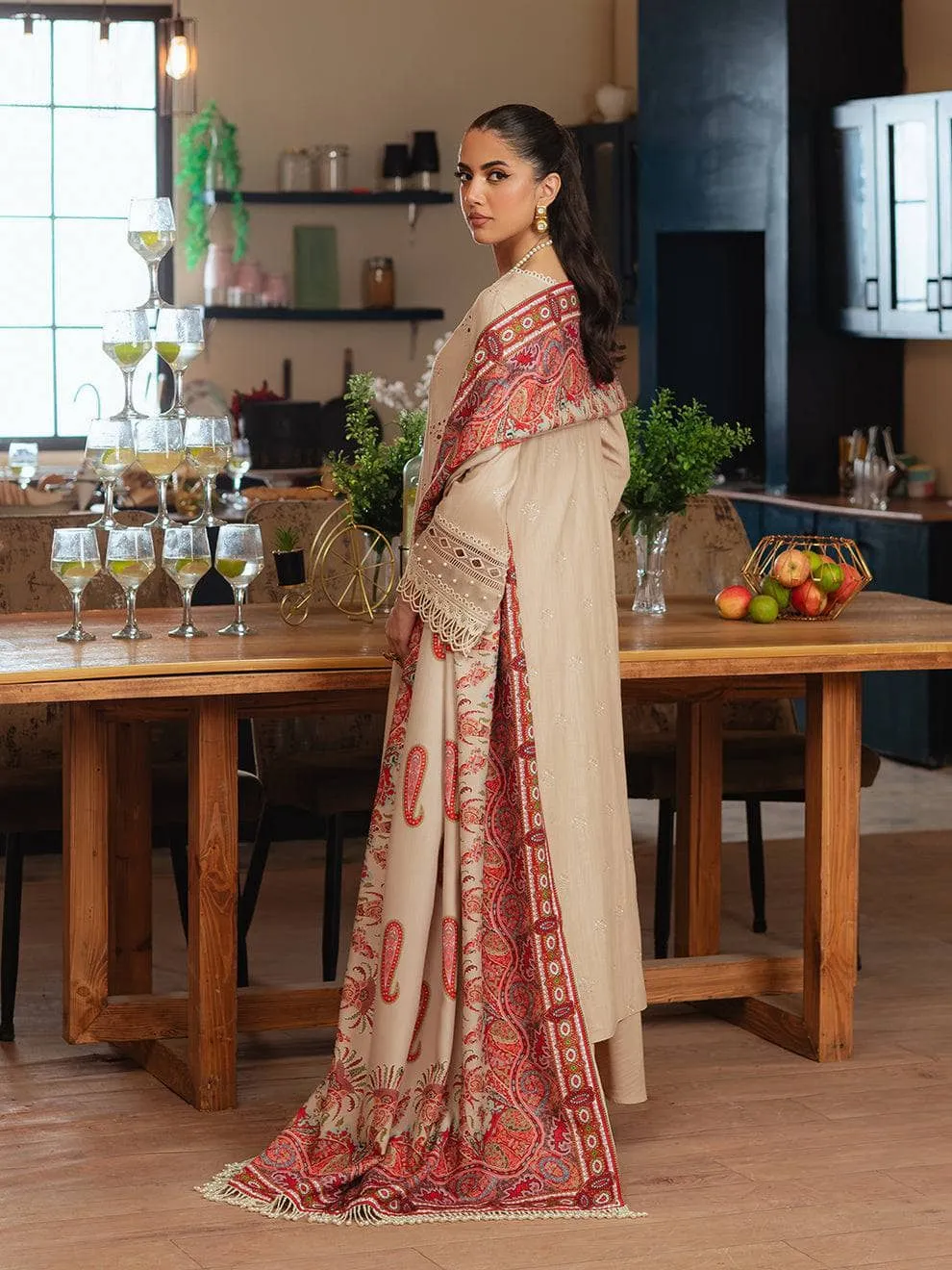 Mahnur Khaddar Silk Wool Shawls