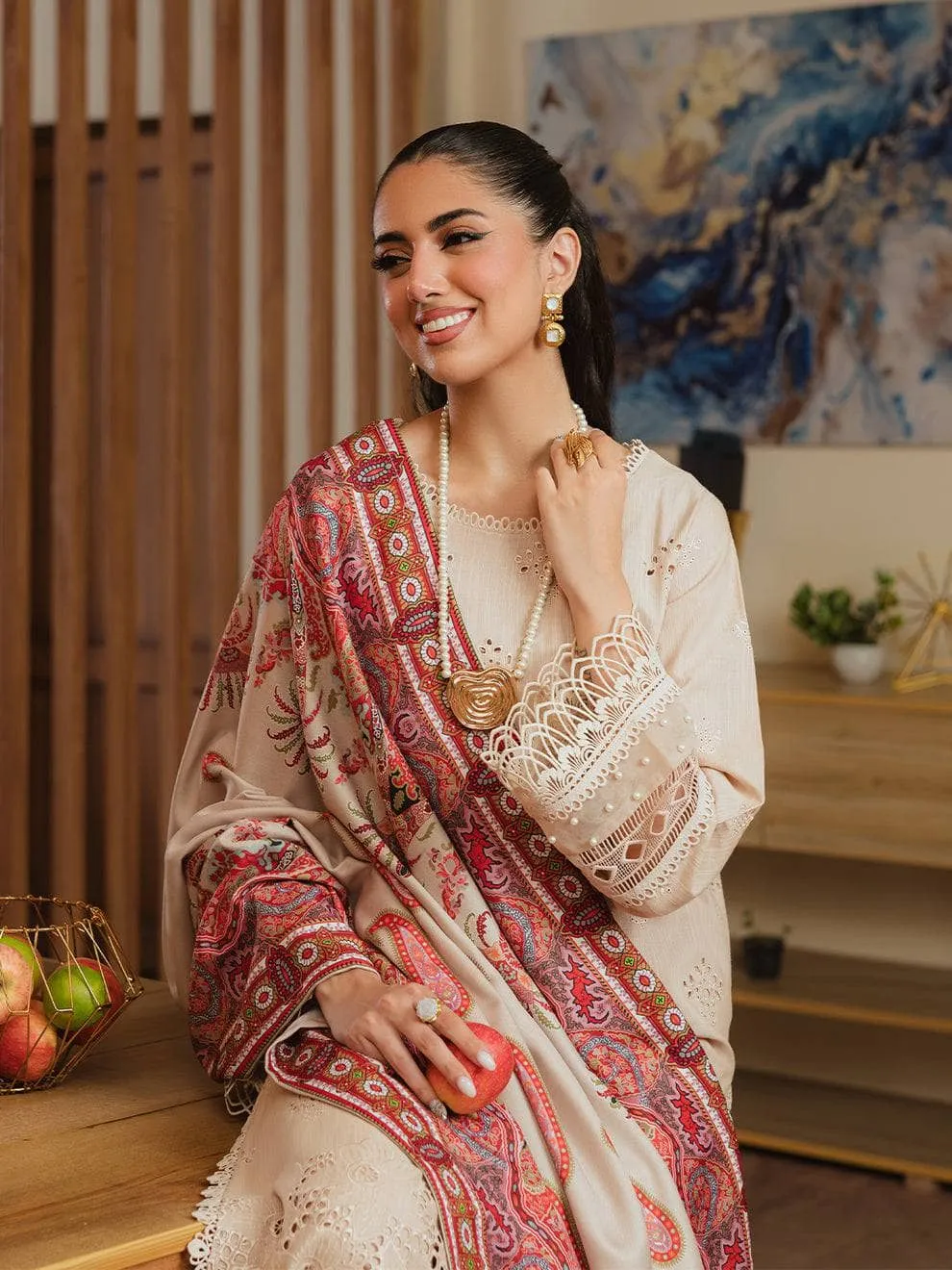 Mahnur Khaddar Silk Wool Shawls
