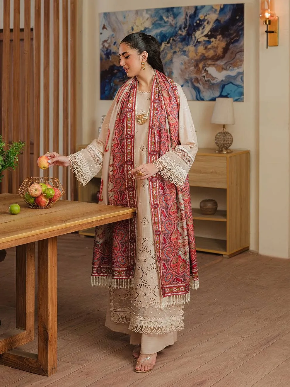 Mahnur Khaddar Silk Wool Shawls