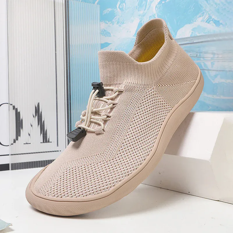 Male Ultrasoft Knitted Fabric Lace-up Sneakers