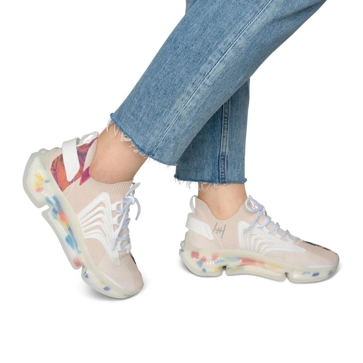 Mango Tango Cream Mesh Sneakers