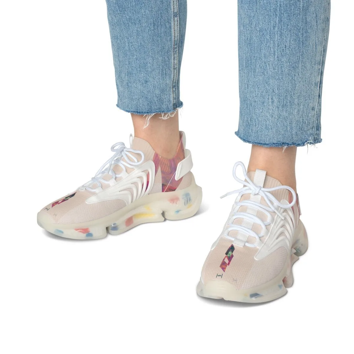 Mango Tango Cream Mesh Sneakers