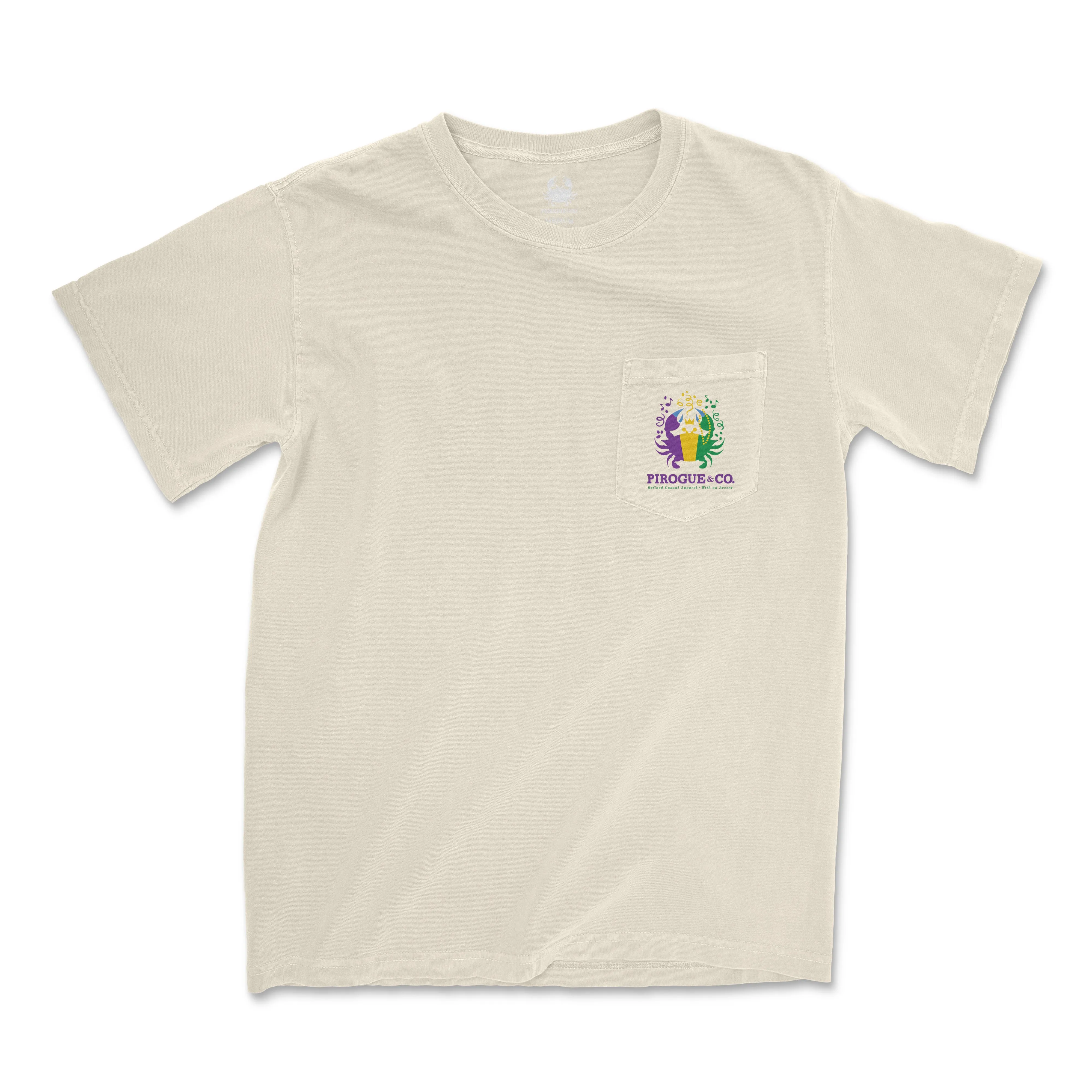 Mardi Gras Crab Tee | Ivory
