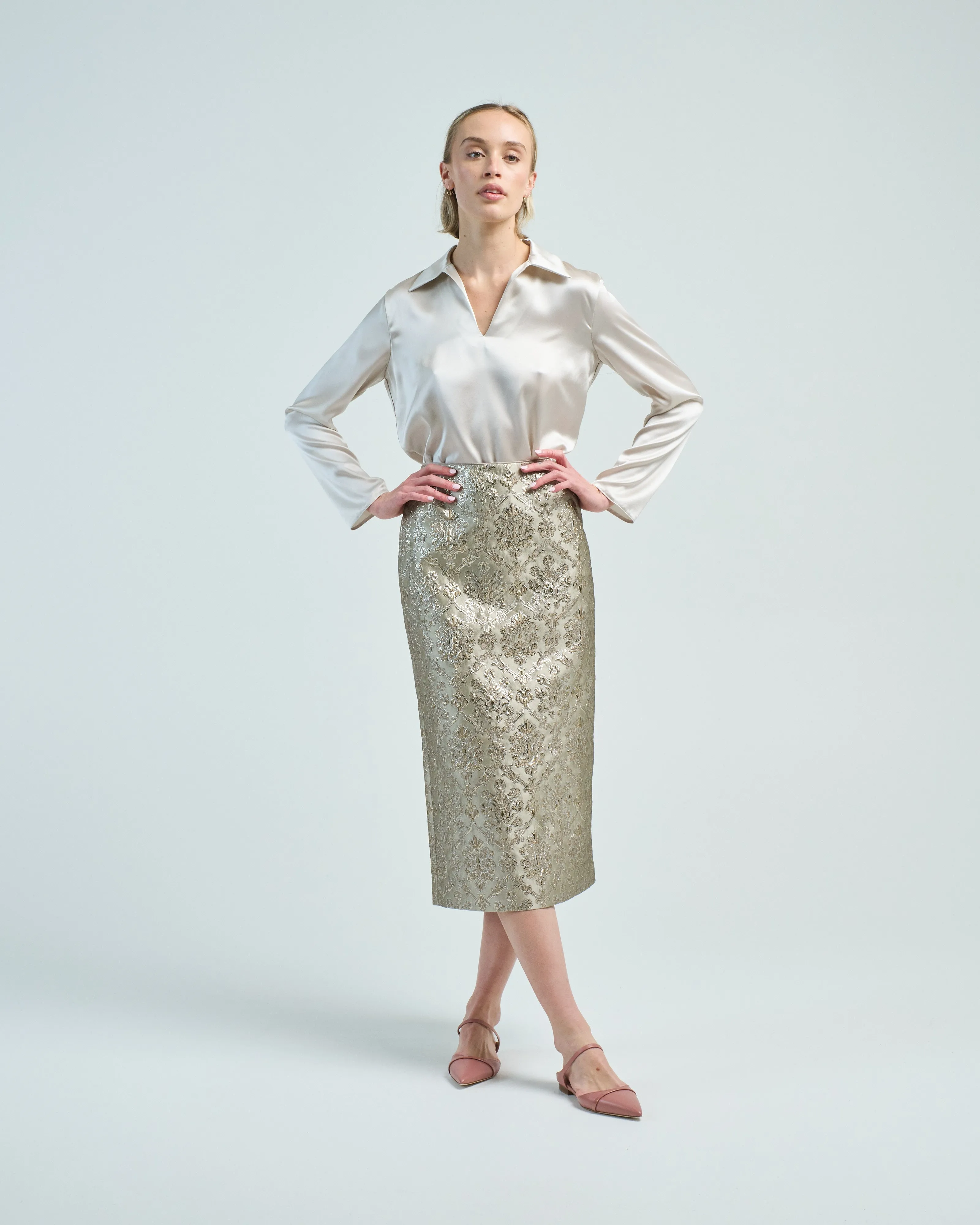 maxi pencil skirt