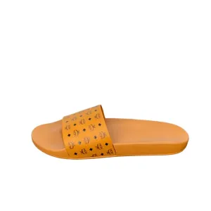 MCM Mens Cognac Visetos Rubber Slides